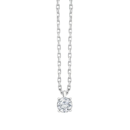 Collier Evidence serti clos diamant en or 18 carats