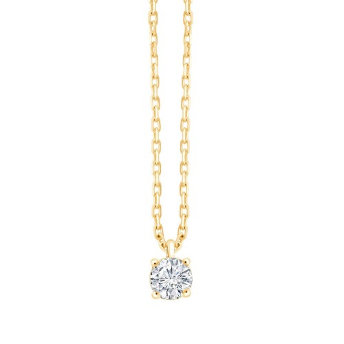Collier Evidence serti clos diamant en or 18 carats