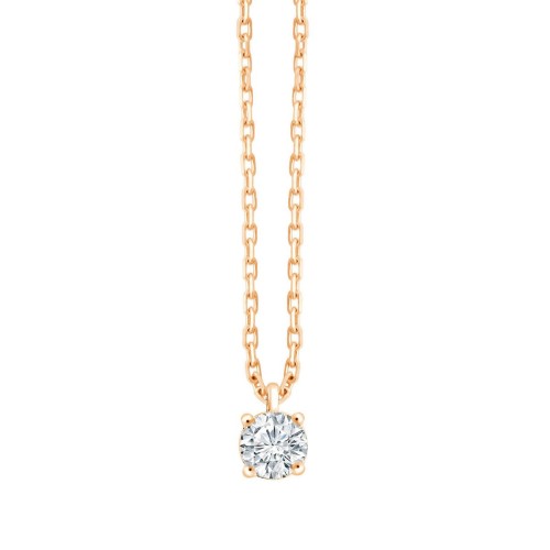 Collier Evidence serti clos diamant en or 18 carats