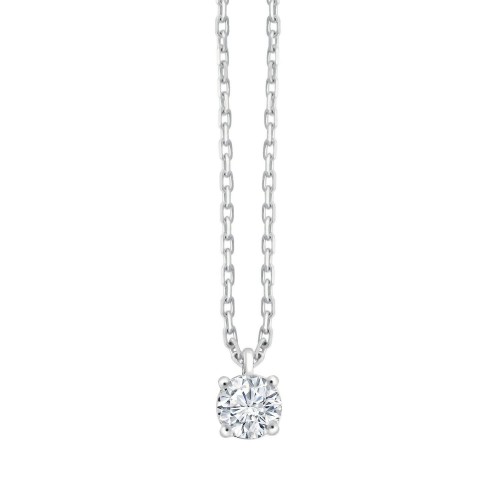 Collier Evidence serti clos diamant en or 18 carats