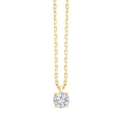 Collier Evidence serti clos diamant en or 18 carats