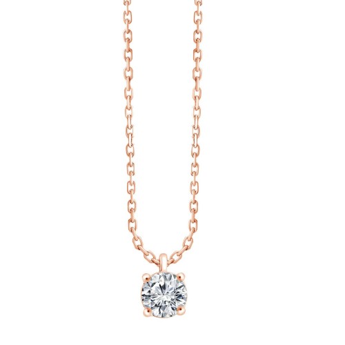 Collier Evidence serti clos diamant en or 18 carats