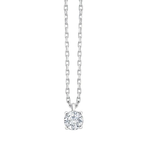Collier Evidence serti clos diamant en or 18 carats