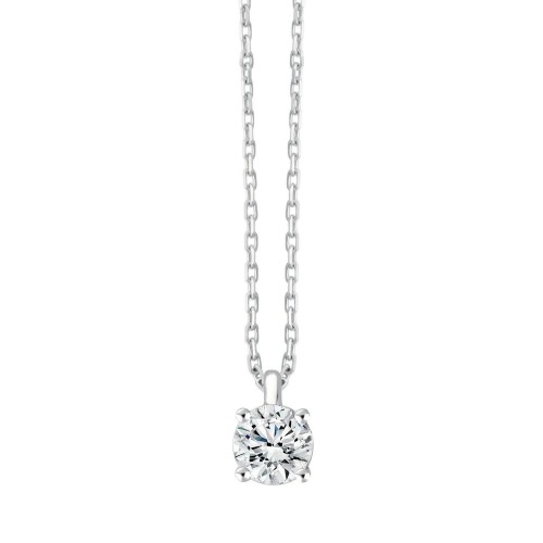 Collier Evidence serti clos diamant en or 18 carats