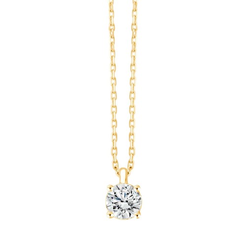Collier Evidence serti clos diamant en or 18 carats