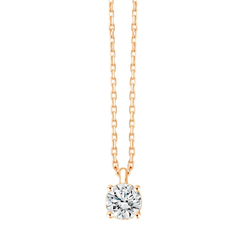 Collier Evidence serti clos diamant en or 18 carats