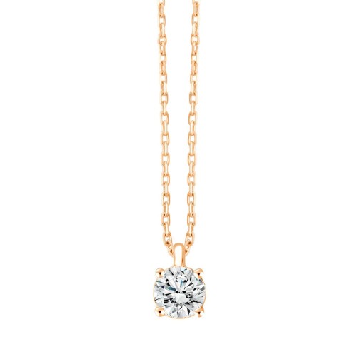 Collier Evidence serti clos diamant en or 18 carats