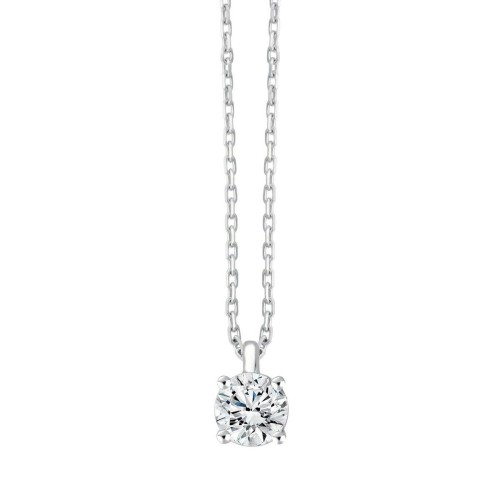 Collier Evidence serti clos diamant en or 18 carats