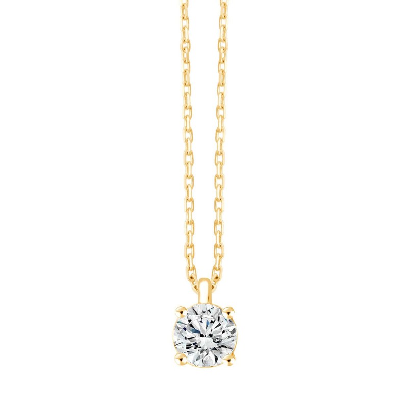 Collier Evidence serti clos diamant en or 18 carats