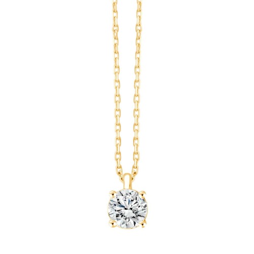 Collier Evidence serti clos diamant en or 18 carats