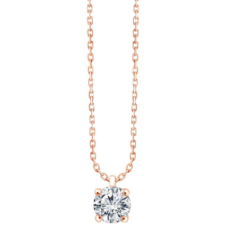Collier Evidence serti clos diamant en or 18 carats