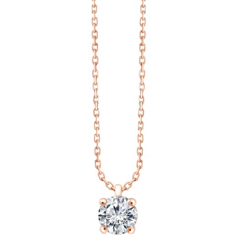 Collier Evidence serti clos diamant en or 18 carats