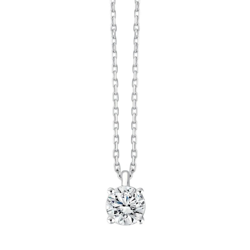 Collier Evidence serti clos diamant en or 18 carats