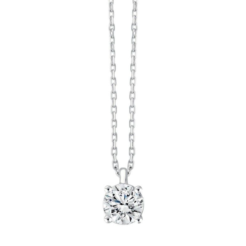 Collier Evidence serti clos diamant en or 18 carats