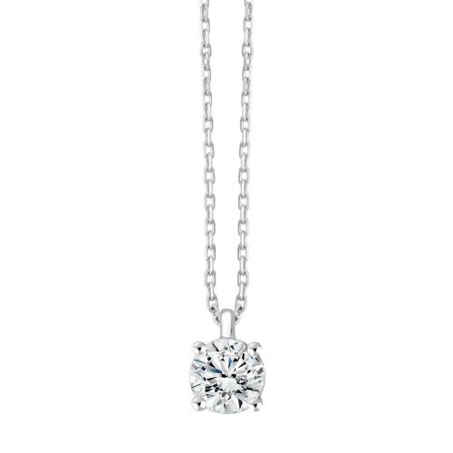 Collier Evidence serti clos diamant en or 18 carats