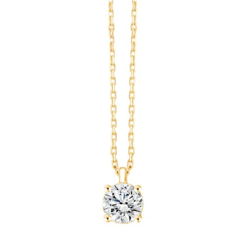 Collier Evidence serti clos diamant en or 18 carats