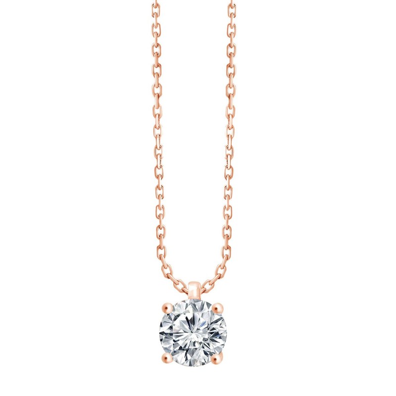 Collier Evidence serti clos diamant en or 18 carats