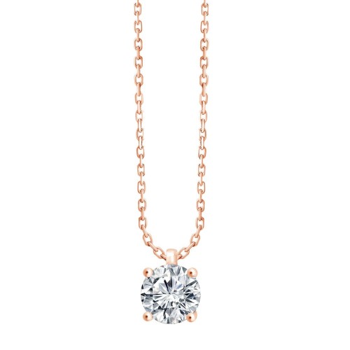 Collier Evidence serti clos diamant en or 18 carats