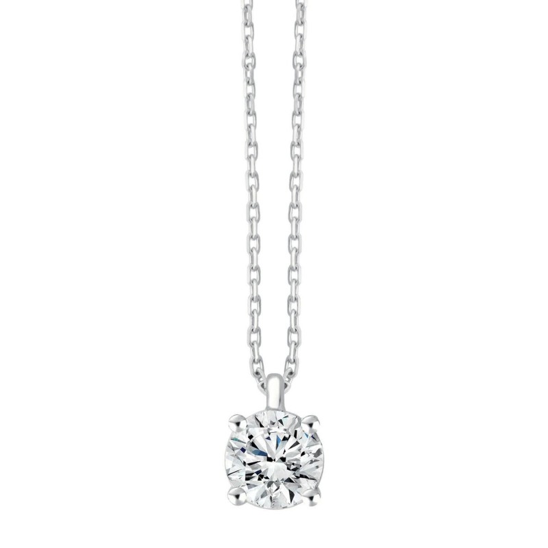 Collier Evidence serti clos diamant en or 18 carats