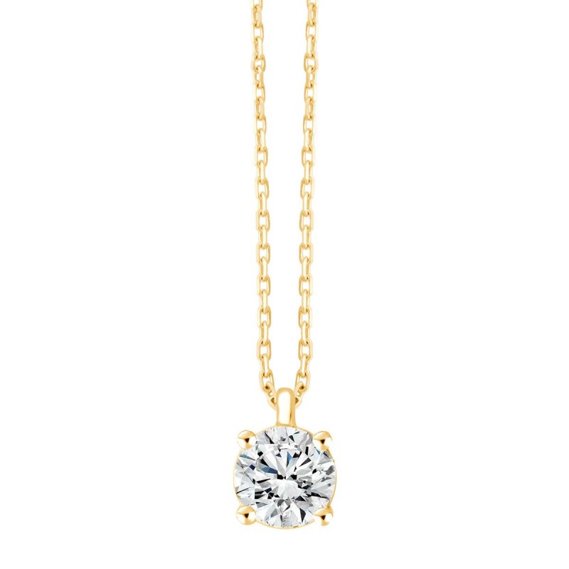 Collier Evidence serti clos diamant en or 18 carats