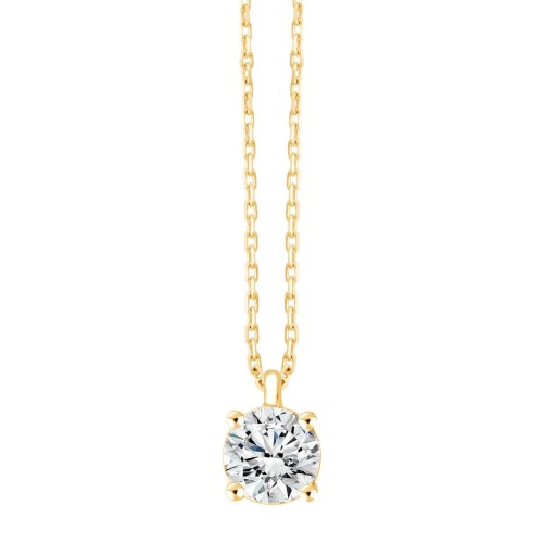 Collier Evidence serti clos diamant en or 18 carats