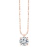 Collier Evidence serti clos diamant en or 18 carats