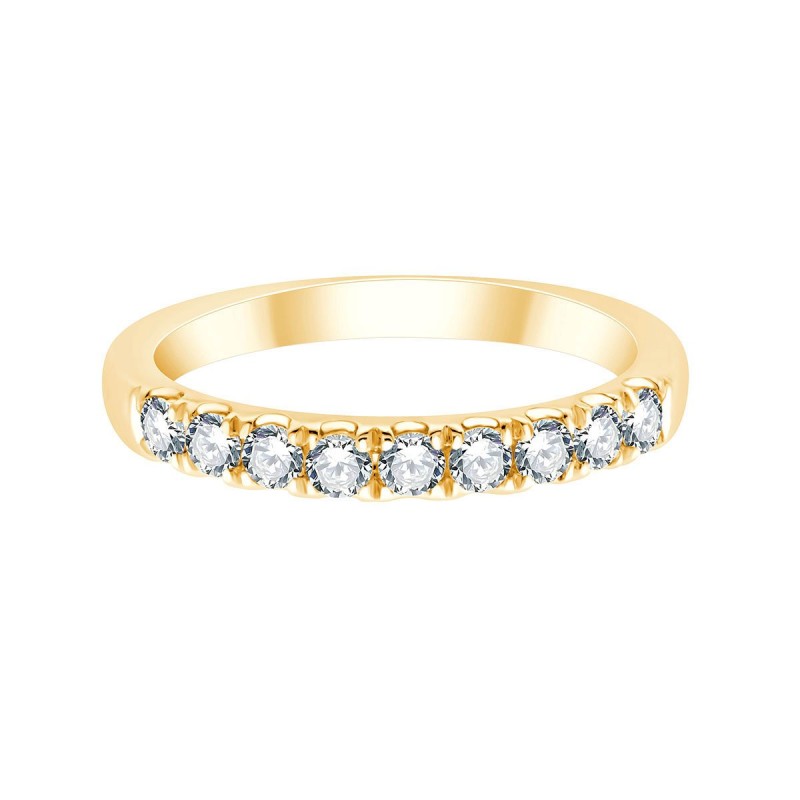 Demi Alliance Evidence serti clos diamant en or 18 carats