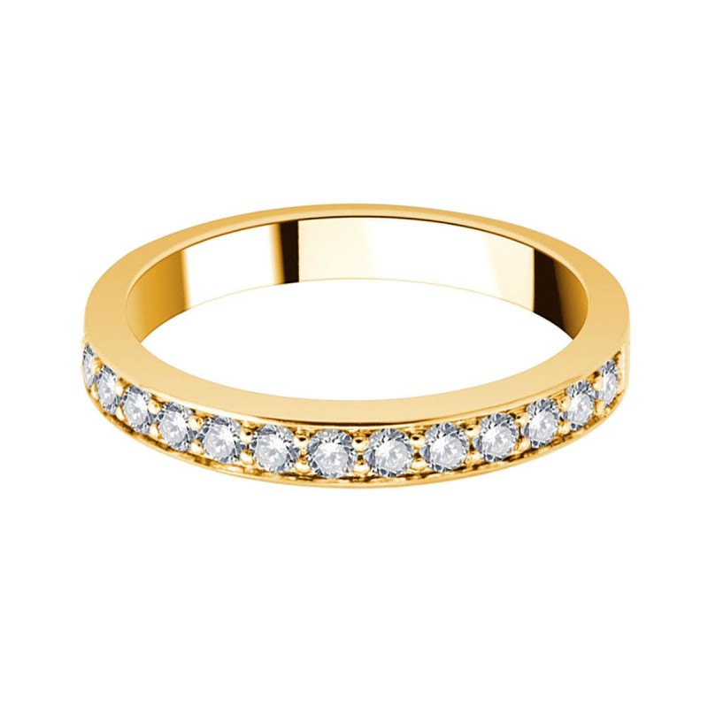 DEMI ALLIANCE EVIDENCE RAIL GRIFFE 13 DIAMANTS 0.37 CT