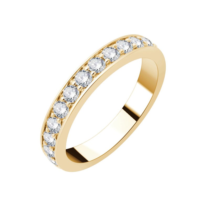DEMI ALLIANCE EVIDENCE RAIL GRIFFE 13 DIAMANTS 0.70 CT