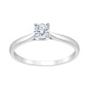 Solitaire Evidence serti clos diamant en or 18 carats