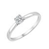 Solitaire Evidence serti clos diamant en or 18 carats