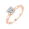 Solitaire Evidence serti clos diamant en or 18 carats