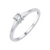 Solitaire Evidence serti clos diamant en or 18 carats