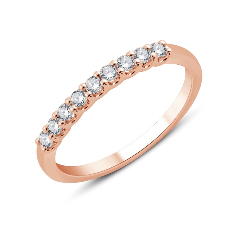 Demi Alliance Evidence trilogie diamant en or 18 carats