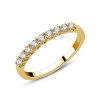 Demi Alliance Evidence serti clos diamant en or 18 carats