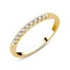 DEMI ALLIANCE EVIDENCE 4 GRIFFES 9 DIAMANTS 0.12 CT