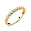 DEMI ALLIANCE EVIDENCE 4 GRIFFES 9 DIAMANTS 0.34 CT