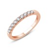 DEMI ALLIANCE EVIDENCE 4 GRIFFES 9 DIAMANTS 0.34 CT