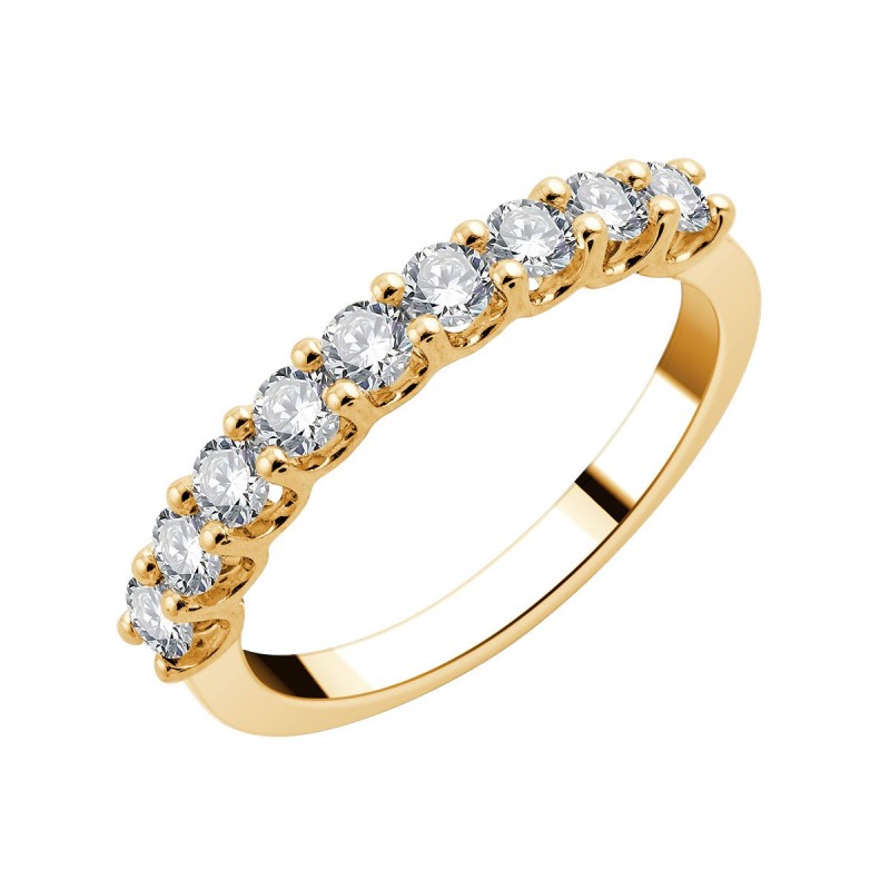 Demi Alliance Evidence trilogie diamant en or 18 carats