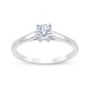 Solitaire Evidence serti clos diamant en or 18 carats