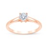 Solitaire Evidence serti clos diamant en or 18 carats