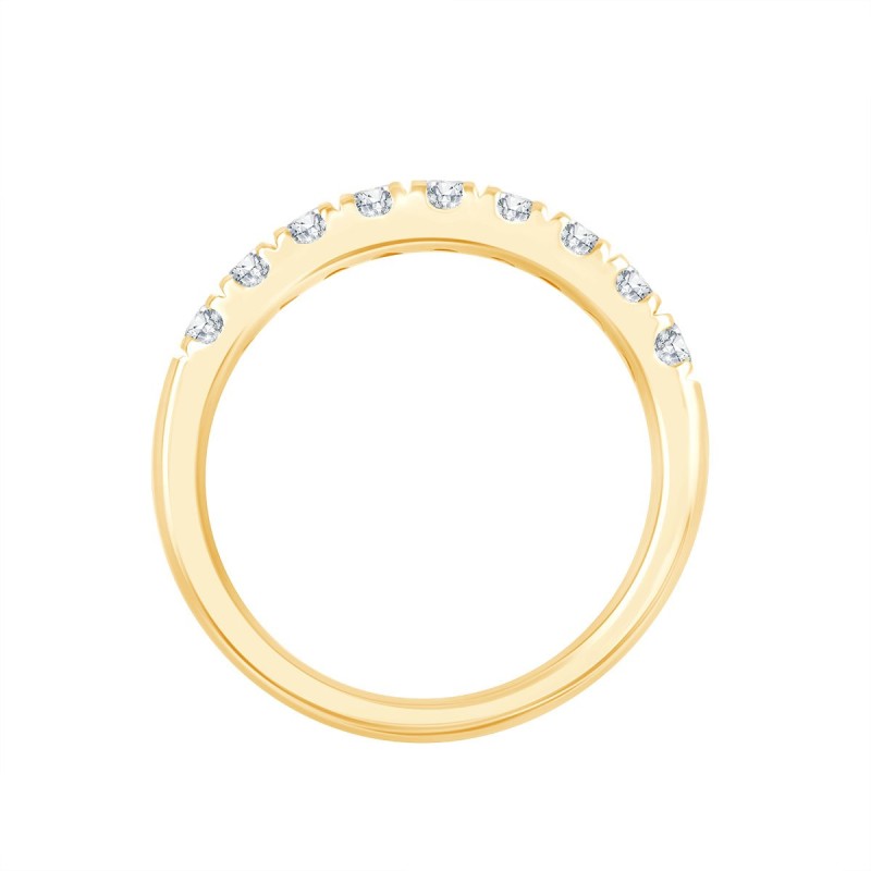 DEMI ALLIANCE EVIDENCE 4 GRIFFES 9 DIAMANTS 0.64 CT