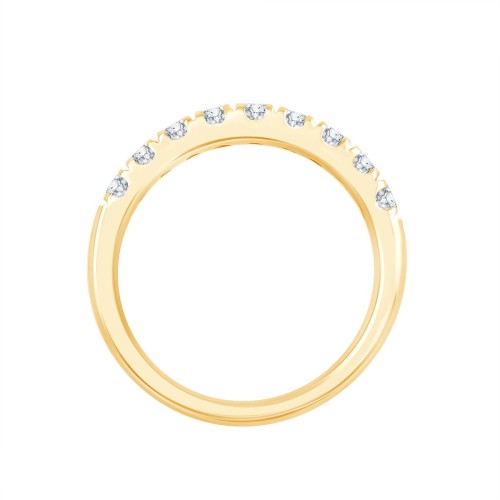 DEMI ALLIANCE EVIDENCE 4 GRIFFES 9 DIAMANTS 0.64 CT
