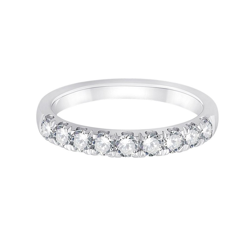 DEMI ALLIANCE EVIDENCE 4 GRIFFES 9 DIAMANTS 0.64 CT