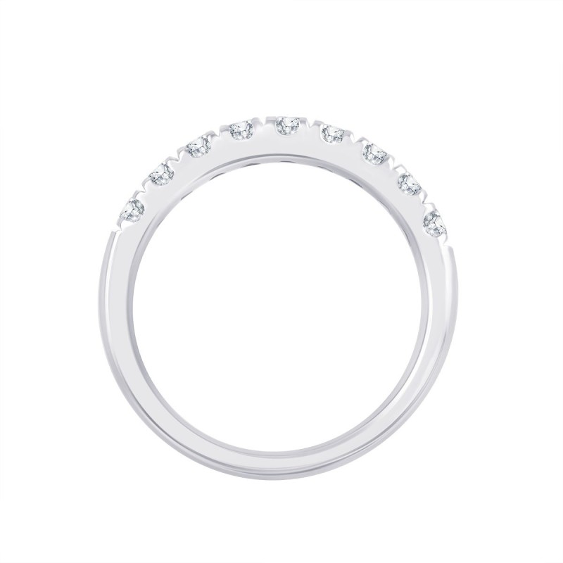 DEMI ALLIANCE EVIDENCE 4 GRIFFES 9 DIAMANTS 0.64 CT
