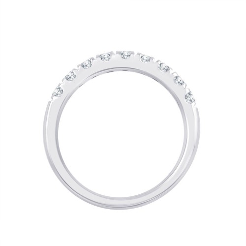 DEMI ALLIANCE EVIDENCE 4 GRIFFES 9 DIAMANTS 0.64 CT