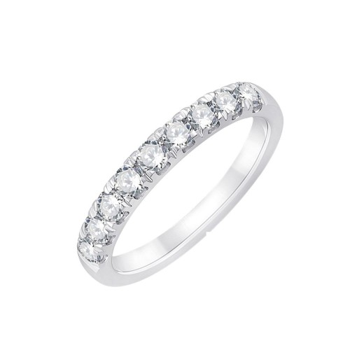 DEMI ALLIANCE EVIDENCE 4 GRIFFES 9 DIAMANTS 0.64 CT