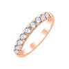 DEMI ALLIANCE EVIDENCE 4 GRIFFES 9 DIAMANTS 0.80 CT
