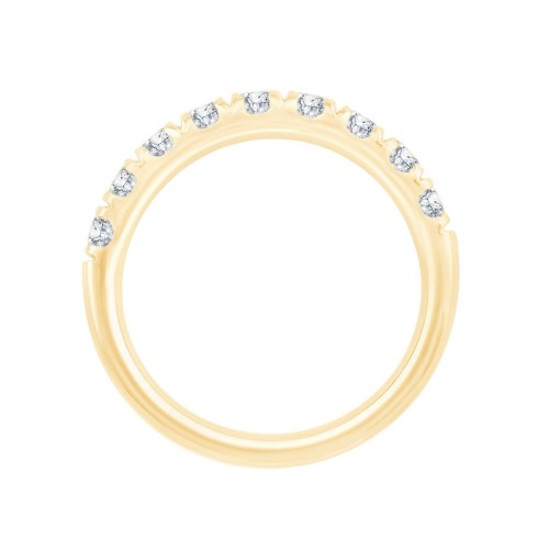 DEMI ALLIANCE EVIDENCE 4 GRIFFES 9 DIAMANTS 0.93 CT
