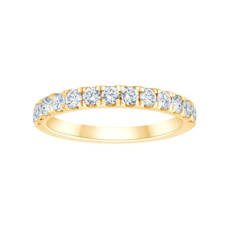EVIDENCE HALF-ETERNITY RING 4-PRONG SETTING 13 DIAMONDS 0.64 CT